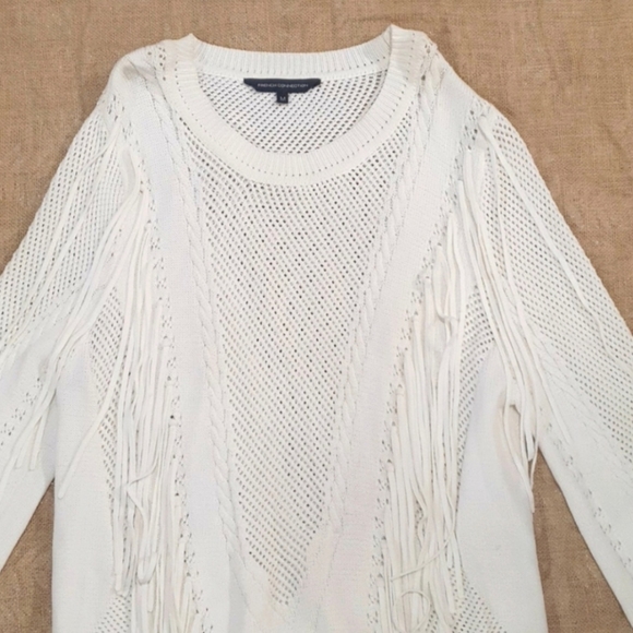 FRENCH CONNECTION Size 12 Heavy Crochet Knit Jumper - Picture 2 of 5